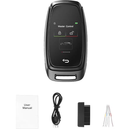 Auto Intelligente Sleutel met LCD Touchscreen Comfort Access Keyless Entry Contactloze Afstandsbediening Deur black