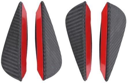 Dailygoods- Voorbumper Universeel - Koolstofvezel Vinnen - Lip Spoiler - Canards - Splitter - Set van 4 Stuks