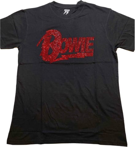 David Bowie - Logo Heren T-shirt - M - Zwart