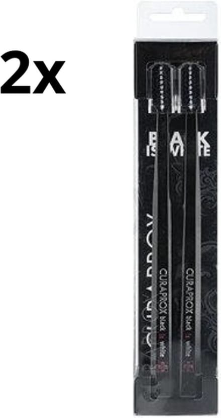 2x Curaprox CS 5460 Black is White Duo Tandenborstels - zwart/zwart