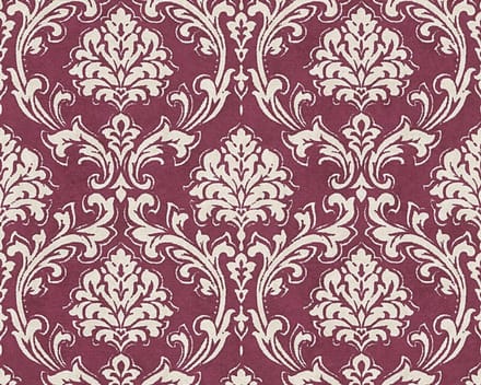Barok behang vinyl rood 30504-1