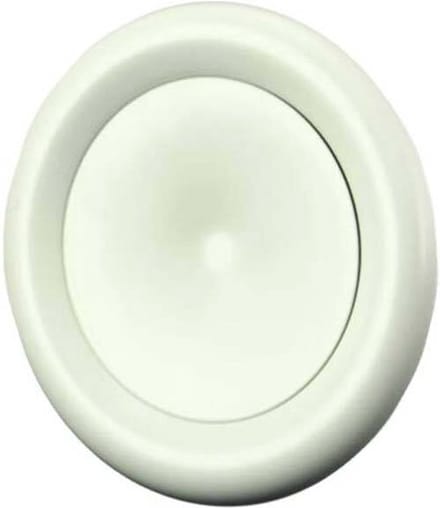 Ventilatie toevoer ventiel metaal Ø100 mm RAL 9010 met montagebus - DVS-P100