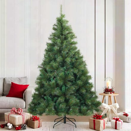 vidaXL - Kunstmatige - Hinged - Kerstboom - Groen - 210 - cm - PVC, - staal