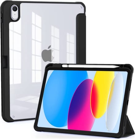 EtuiTab Clear Serie - Tablethoes - Apple iPad Air 11" - Zwarte Kleur - Smartpencil