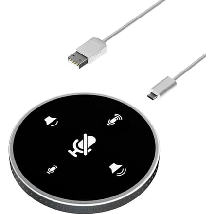 Desktop USB-conferentieluidspreker Microfoon Ingebouwde luidspreker 360 graden omnidirectionele pc-computer zwart