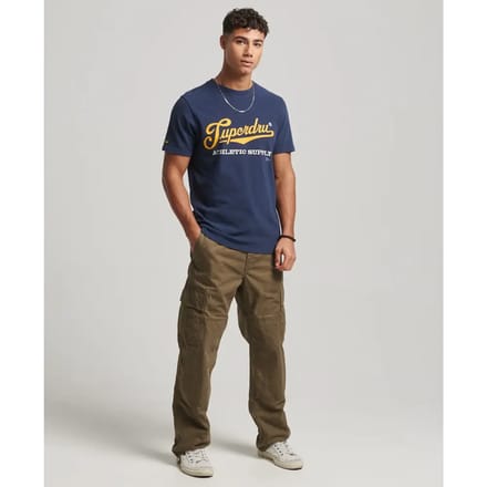 Biologisch T-shirt Superdry Vintage Scripted College