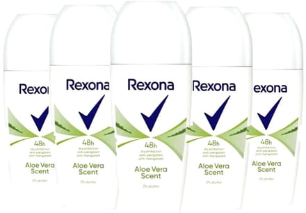 Rexona Deo Roller - Aloe Vera - 5 x 50 ml - Voordeelverpakking
