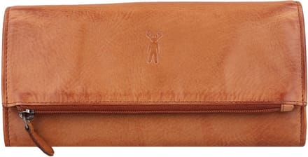 Jack Kinsky Nelson Portemonnee RFID Leer 19 cm - Dames - Horizontaal - cognac