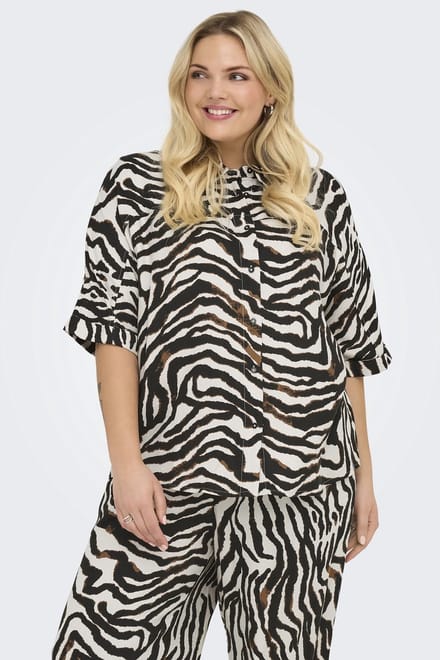 ONLY CARMAKOMA - CARBERTE LIFE 2/4 SHIRT AOP Dames Blouse
