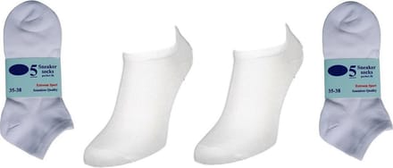 Naft Witte Sneaker Sokken 10 Paar Maat 35-38