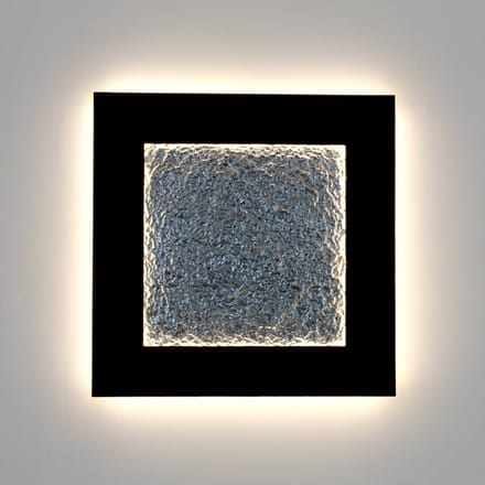 Holländer Plenilunio Eclipse LED wandlamp, bruin/zilverkleurig, 80 cm