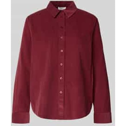 s.Oliver - female - Blouse van fijn ribfluweel met overhemdkraag