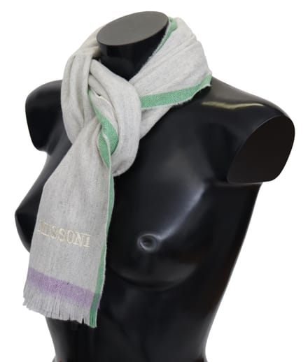 Missoni Mannen Beige 100% Kasjmier Unisex Wrap Sjaal