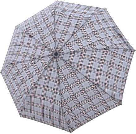 doppler paraplu Carbonsteel Duomatic Magic Karo Grey grijs veelkleurig