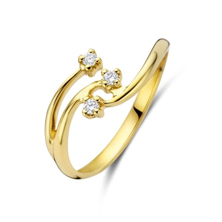 14K Geelgouden Ring met Lab Grown Diamant 0.06 ct 4035528 – G VS