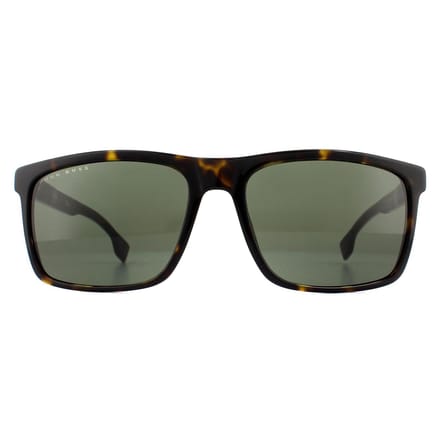 Hugo Boss Rectangle Mens Dark Havana Green Zonnebril
