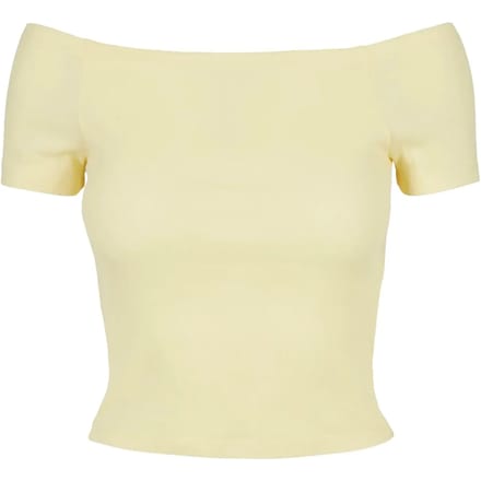 Urban Classics - Rib Off shoulder top - 3XL - Geel