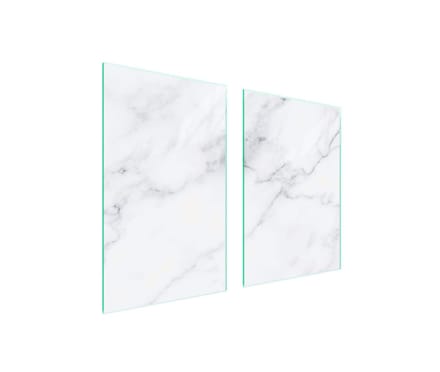 TMK ArtDeko Serie - Glazen Beschermplaat - 65x52 cm - Marmer