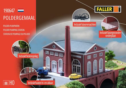 Faller Modelbouwpakket Diorama - H0 190647 Poldergemaal - Polder-pompwerk - Diorama Plastic - 1:87 - Modelbouw