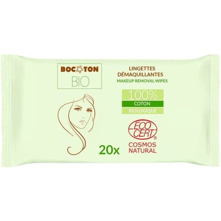 Bocoton Organic Make Up Remover Wipes 20 st