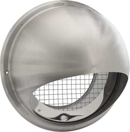 RVS buitenrooster bol model grofmazig gaas Ø200mm
