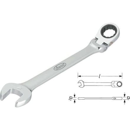 Vigor V2808 Steek-ringratelsleutel Sleutelbreedte (metrisch) 12 mm