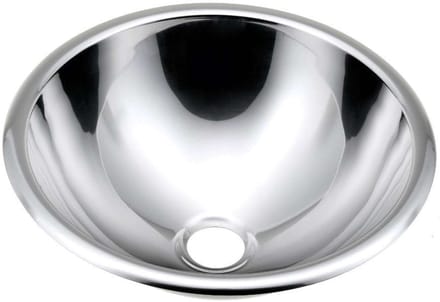 Sapho Roestvrij staal - Wastafel, diameter 36 cm, zonder overloop, rvs 13029.B