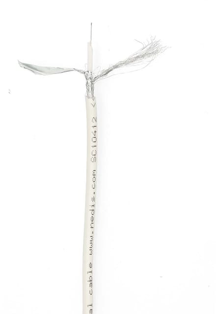 Nedis Coaxkabel op Haspel - Mini Coax - Dubbel Afgeschermd - ECA - 20.0 m - Coax - PVC - Wit - Folieverpakking