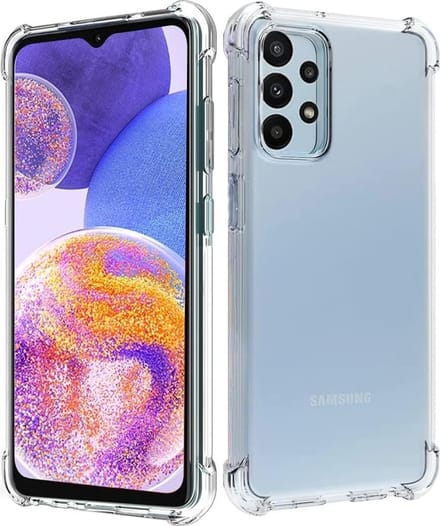Shockproof Flexibele achterkant Silicone hoesje transparant Geschikt voor: Samsung Galaxy A23