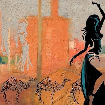Safaary - Marokkaanse Schilderij Belly dance Marrakesh