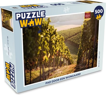 Puzzel Pad door een wijngaard - Legpuzzel - Puzzel 500 stukjes