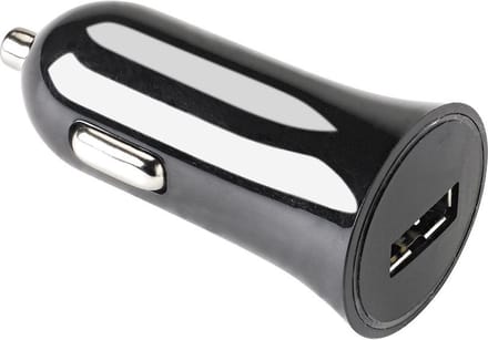 Autolader met 1 USB poort, Zwart - Celly