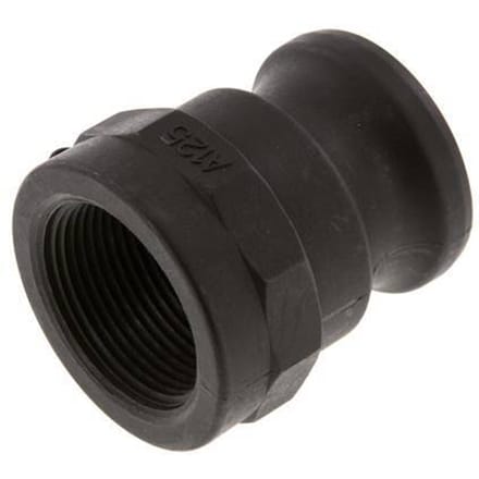 Camlock DN 40 (1 1/2'') Koppeling PolypropyleenRp 1 1/4'' met binnendraad Type A MIL-C-27487 [2 Stuks]