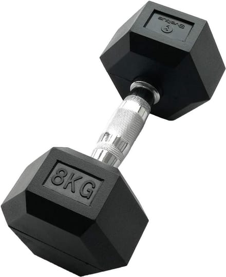 Korte Zesgatan Dumbbell 8 KG voor Krachttraining