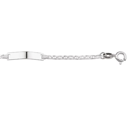 Zilveren Graveerarmband anker plaat 4 1015984 13 cm