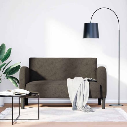 vidaXL - Loveseat - bank - 110 - cm - kunstleer - donkergrijs