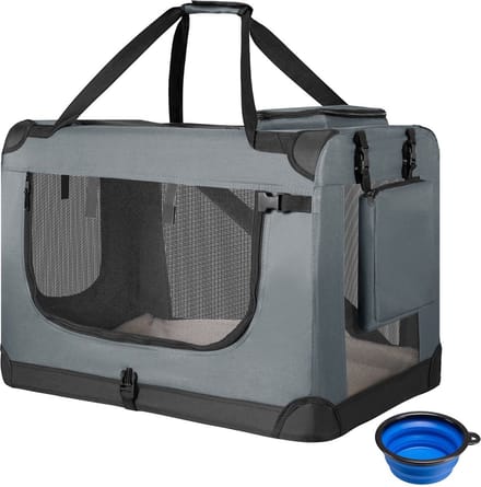 Vouwbare Hondentransportbox / Bench Lassie L - Grijs - 50 x 70 x 52 cm