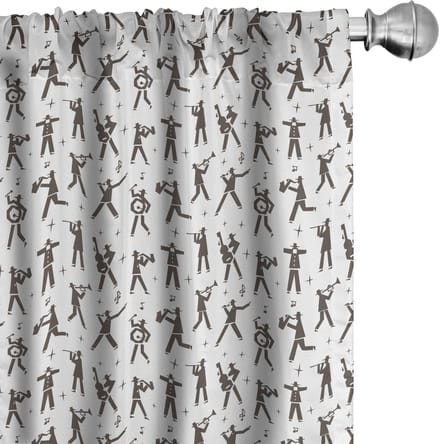 ABAKUHAUS Jazz Voorhangen – 2x75x175 cm – microvezel – halfdonker
