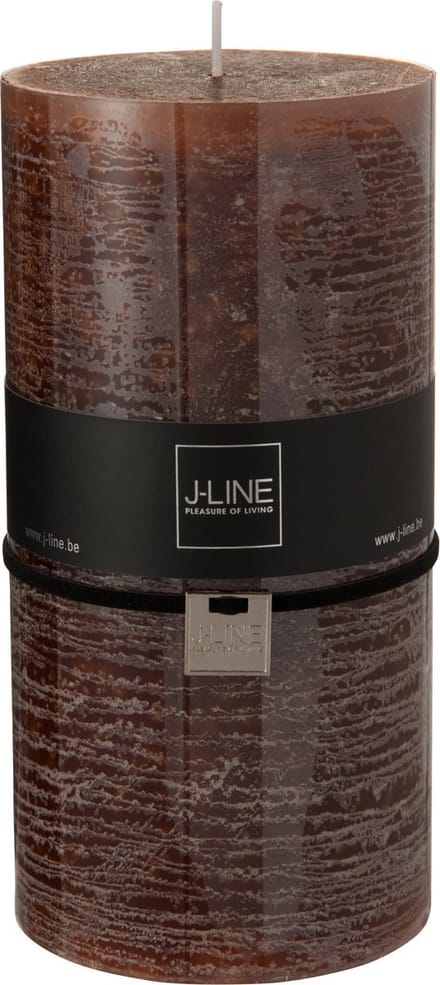 J-Line cilinderkaars - bruin - XXL - 150U - 6 stuks