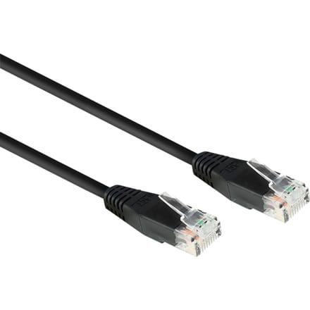 ACT Zwart 0,9 meter U/UTP CAT6 netwerkkabel met RJ45 connectoren AC4000