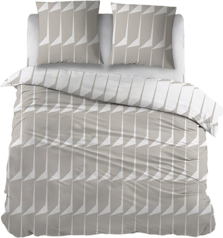 Snoozing Agnes Dekbedovertrek - Extra breed - 260x200/220 cm - Taupe