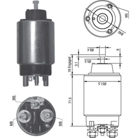Magneetschakelaar, starter MAGNETI MARELLI 940113050319