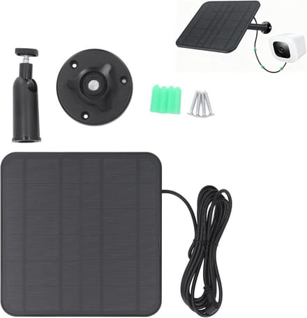 Duurzaam Zonnepaneel 12W voor Ring Spotlight & Stick Up Camera - Snel Opladen & Waterdicht