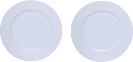 Othmar Decorations Kaarsenbord - 2x - wit glimmend - D33 cm - kunststof - kaarsen onderborden