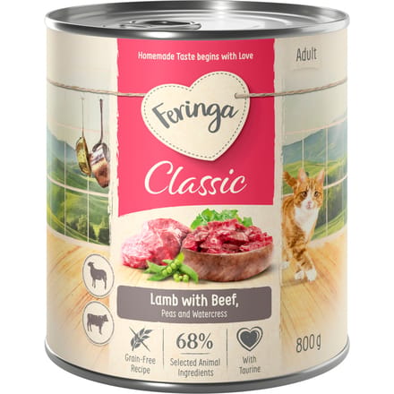 24x800g Lam & Rund Classic Meat Menü Feringa Kattenvoer nat