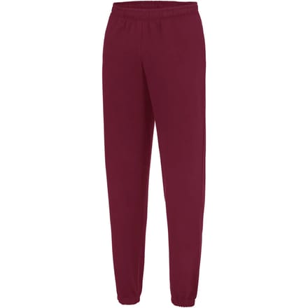College Cuffed Joggingsbroek met elastische taille Burgundy - S