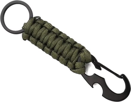 Sleutelhanger Groen Paracord met Ring en Musketon