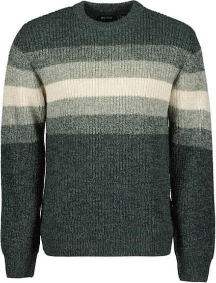 Blue seven heren - Trui 376445 groen gestreept maat XXL