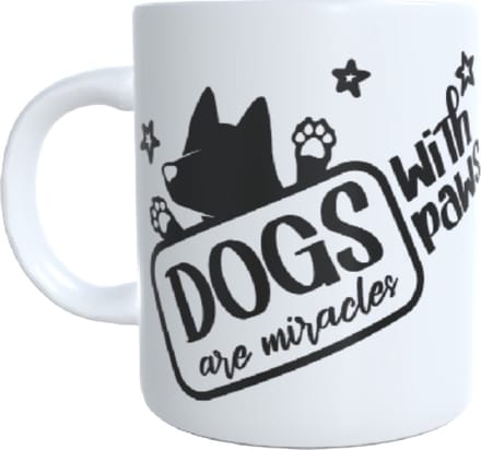 Bedrukte beker - mok dogs are miracles whit paws - dieren - hond