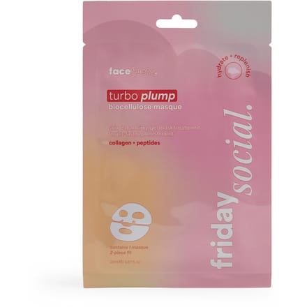 Face Facts Turbo Plump Biocellulose Masque Collagen &amp; Peptides 20 ml